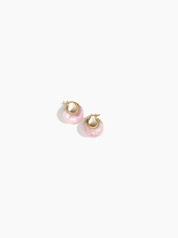 MAŁE KOLCZYKI SHELL PINK
